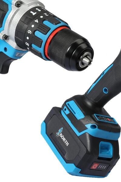 BÖRTH AKÜLÜ DARBELİ MATKAP 21V 3.0AH 2 AKÜLÜ